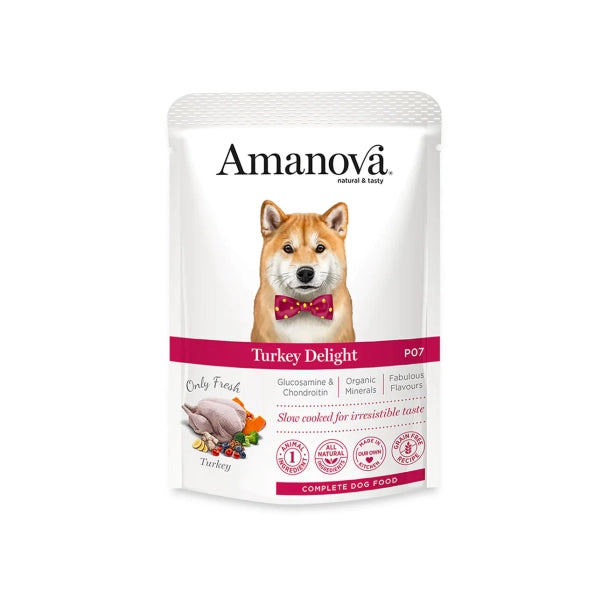 amanova kalkun, vådfoder hund kalkun, kornfrit hundefoder, vådfoder topping hund, naturligt hundefoder, hundemad med kalkun, vådfoder til slikkemåtte, aktivering hund foder, amanova hundefoder, vådfoder kalkun