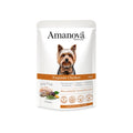 amanova kylling vådfoder, vådfoder hund kornfrit, hundefoder kylling, premium vådfoder hund, naturligt hundefoder, kornfri hundemad, vådfoder topping hund, amanova voksen hund, hundefoder med glucosamin