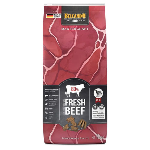 
Meta beskrivelse: Korn- og kartoffelfrit premium hundefoder med 80 % frisk oksekød, superfoods, urter og alger. Ideelt til voksne hunde for hud, pels, led og vitalitet.
Keywords: belcando mastercraft, frisk oksekød hundefoder, kornfrit hundefoder, premium hundemad, superfood hund, hud og pels hund