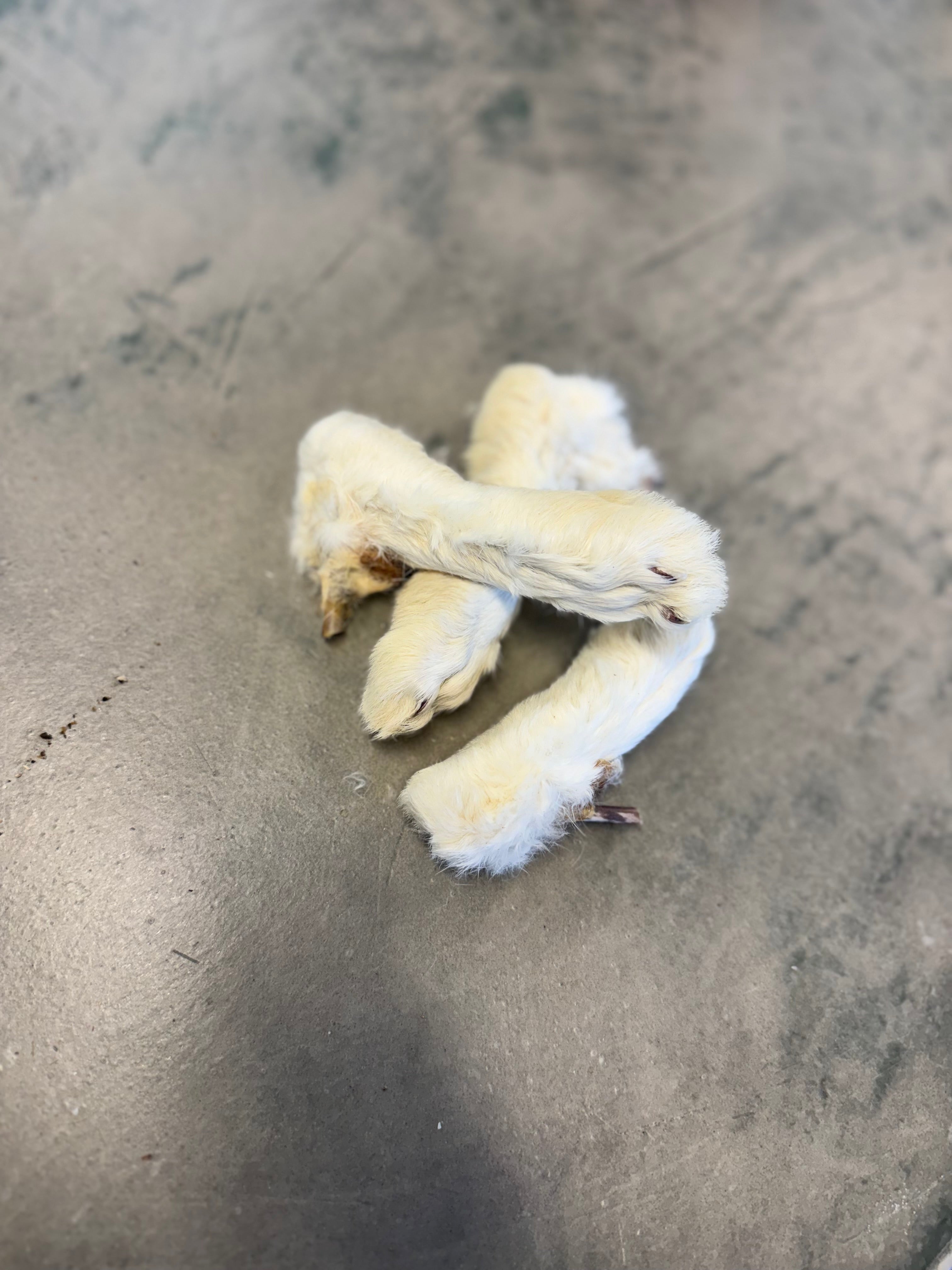 Kaninpoter med pels 200g