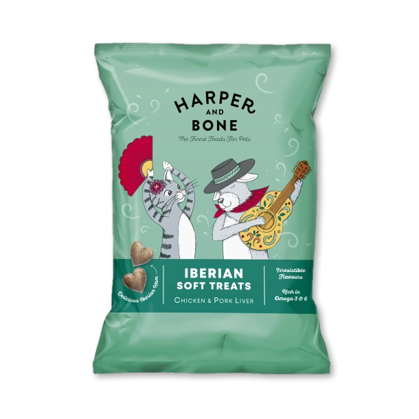 Harper and Bone softies, hundegodbidder kylling, iberico hundesnack, træningsgodbid hund, bløde hundesnacks, naturlig hundesnack