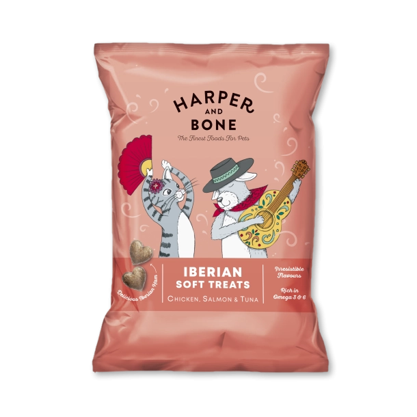 Harper and Bone softies, hundegodbidder fisk, iberico hundesnack, omega 3 hund snack, træningsgodbid hund, bløde hundesnacks