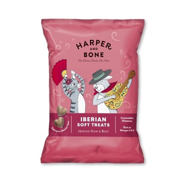 Harper and Bone softies, hundegodbidder okse, iberico hundesnack, træningsgodbid hund, bløde hundesnacks, naturlig hundesnack
