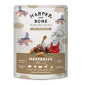 Harper and Bone meatballs, kornfri hundefoder, vådfoder hund, naturligt hundefoder, måltidskødboller hund, variation hundefoder