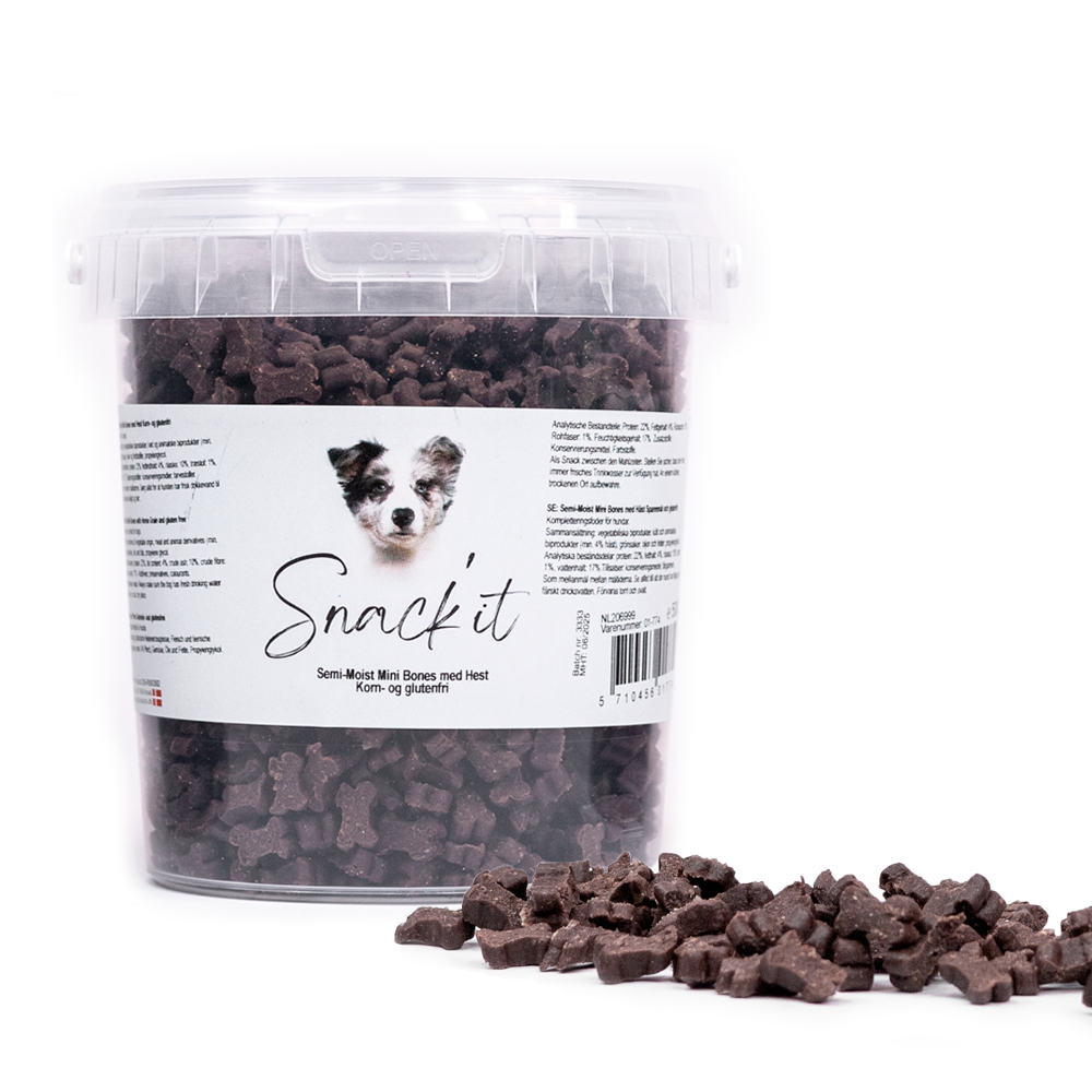Snack'it Semi-Moist Mini m. Hest 500g