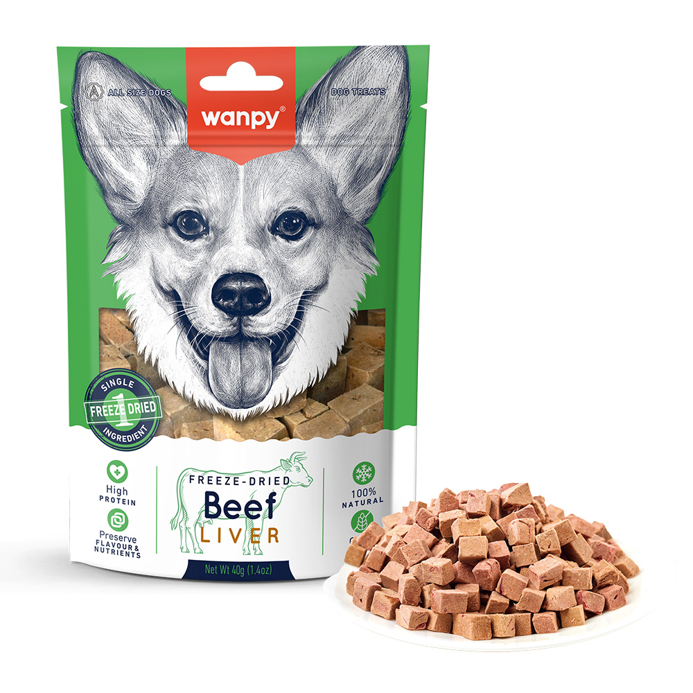 Wanpy Dog frysetørret okse lever 40g
