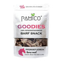 100% frysetørret hestekød – perfekt til hunde og katte med allergi eller sensitiv mave. Ren snack uden tilsætningsstoffer.
Keywords: hestekød hund, frysetørret snack, allergivenlige hundegodbidder, single protein hund, eliminationsdiæt hund
