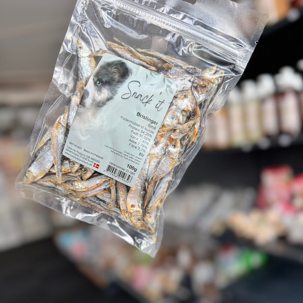 Snack’it Brislinger, små brislinger til hund, Fiskes snack til hunde