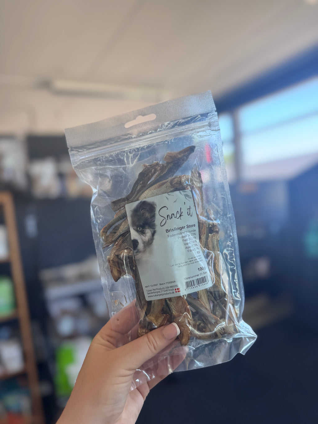 Snack’it Store Brislinger, brislinger til hund, tørrede fisk til hund, naturlige hundesnacks, fiskesnacks til hund, 
