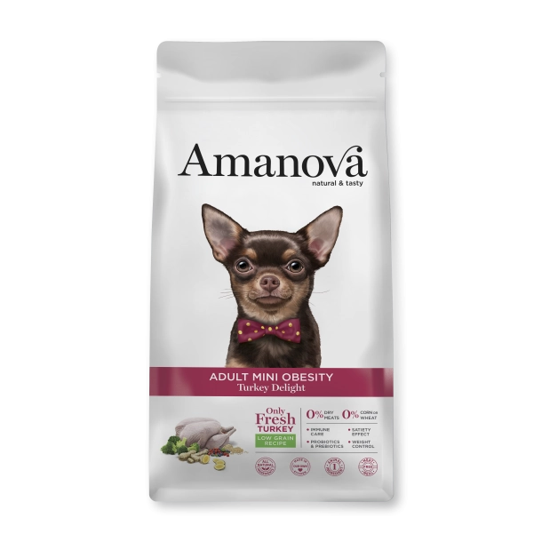 Amanova Lækker Kalkun - hundefoder mod overvægt til små hunde